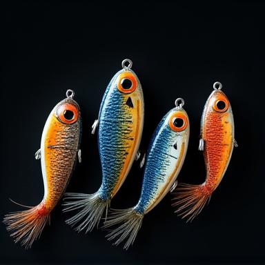 根魚用などの特殊な形状をしたルアーのアップ